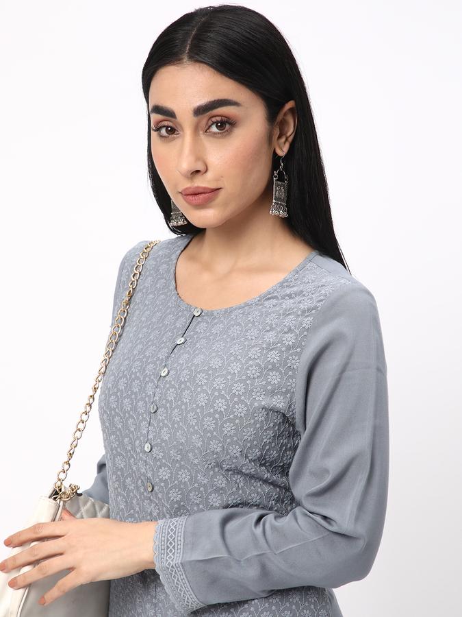 R&B Women Grey Kurtas image number 0