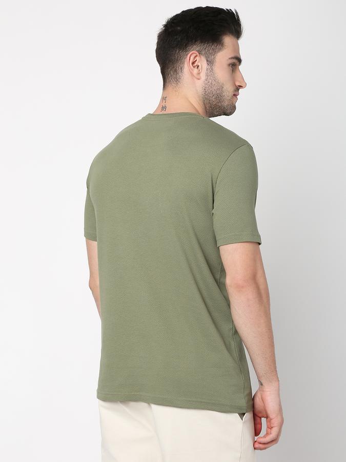 Men Patterned Regular Fit Crew-Neck T-Shirt data-index=