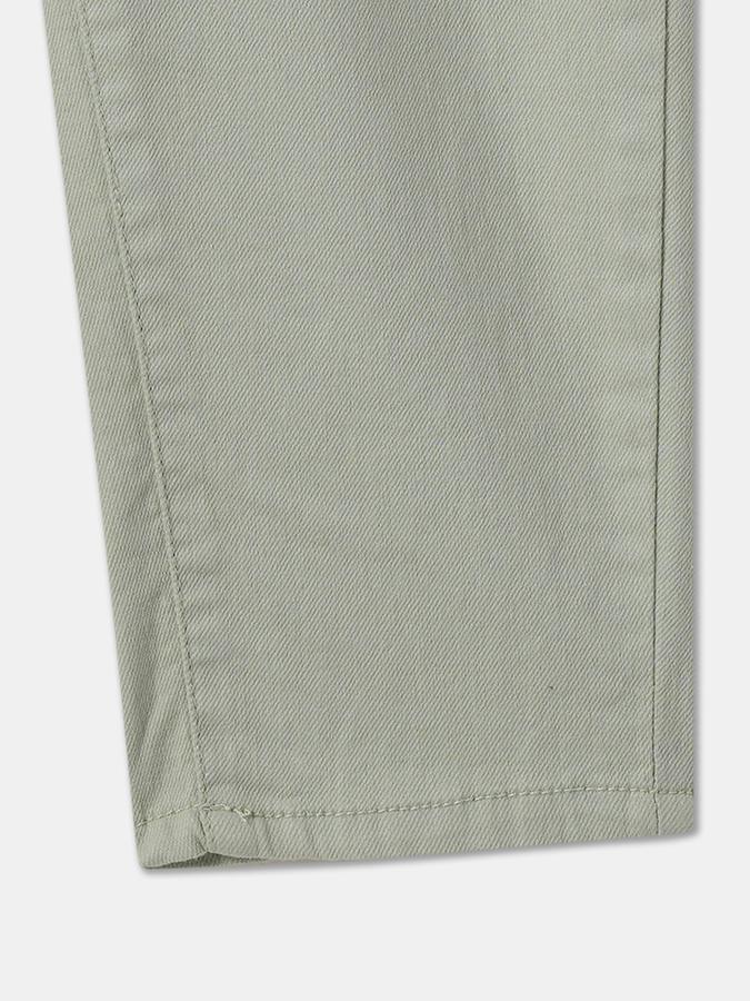 Boys Regular Fit Solid Elasticated Waist Trouser