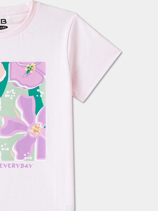 Printed T-Shirt with Crew Neck and Short Sleeves image number 2