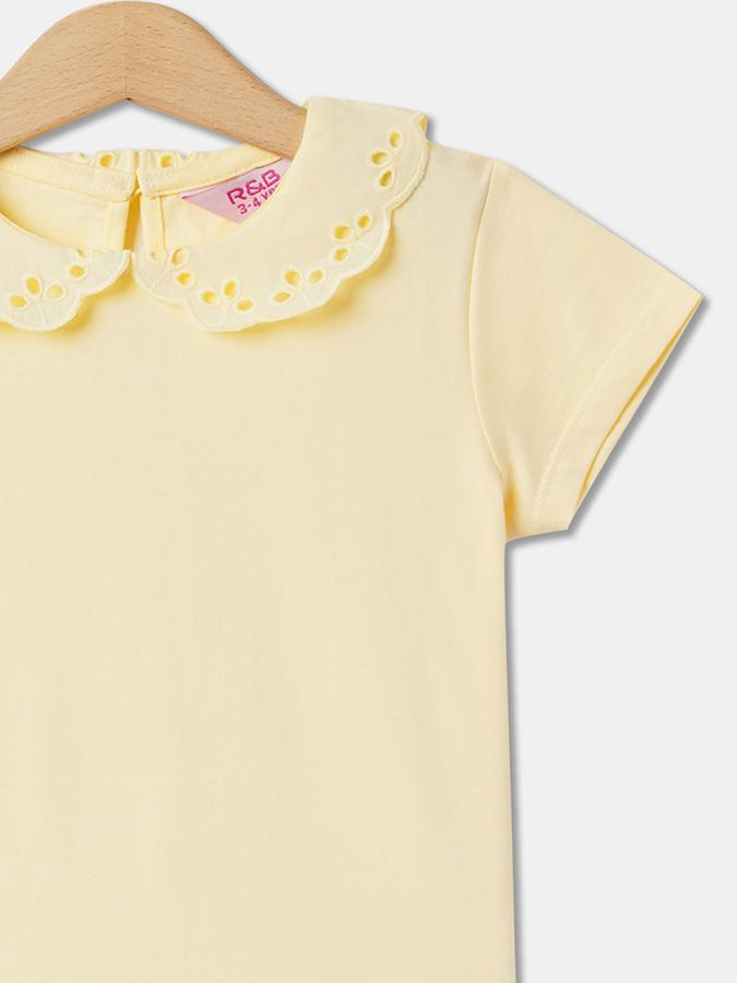 R&B Round-Neck Top with Short Sleeves  image number 2