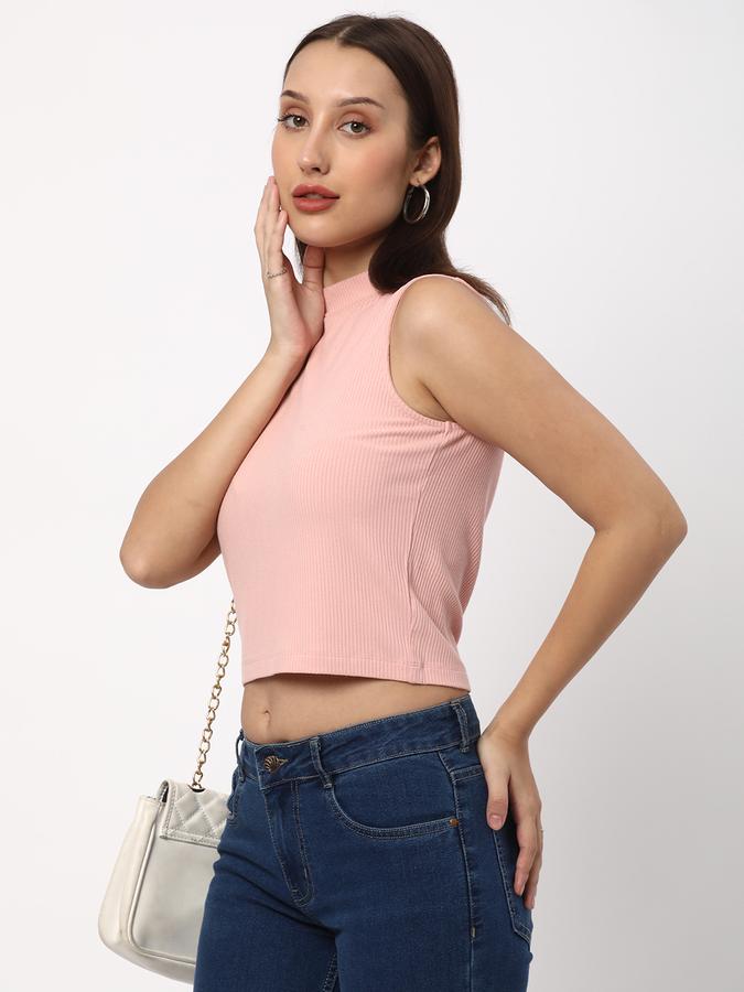 Women Regular Fit Top with High Neck