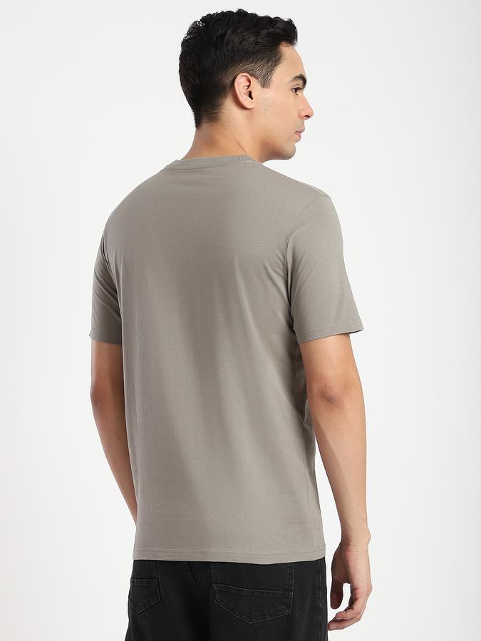 Men Cotton Regular Fit Crew Neck Typographic T-shirt