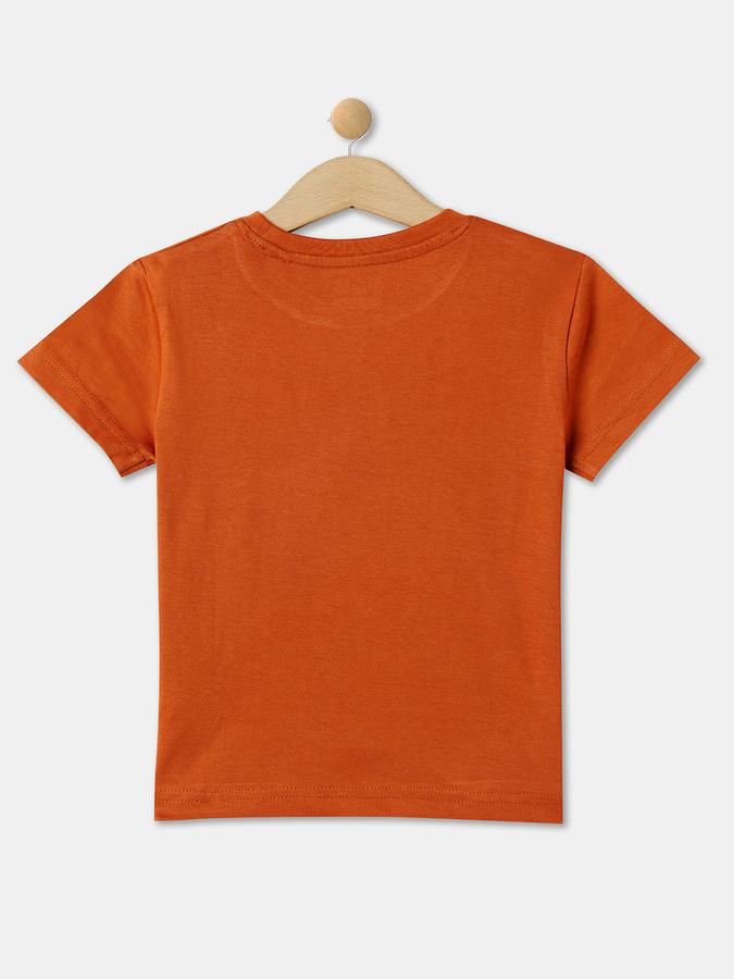 Boys Graphic Print Regular Fit Round-Neck T-Shirt image number 1