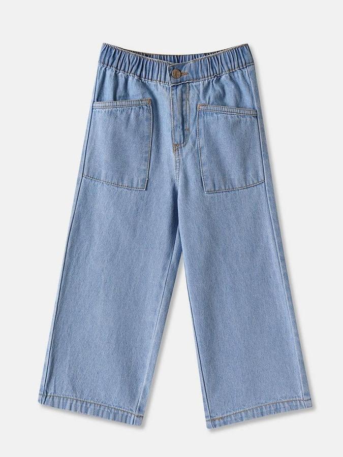 R&B Girls Blue Regular Fit Mid-Rise Jeans