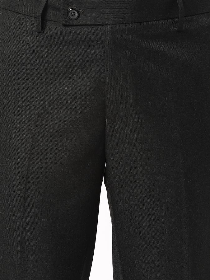 R&B Men Grey Formal Trousers image number 3