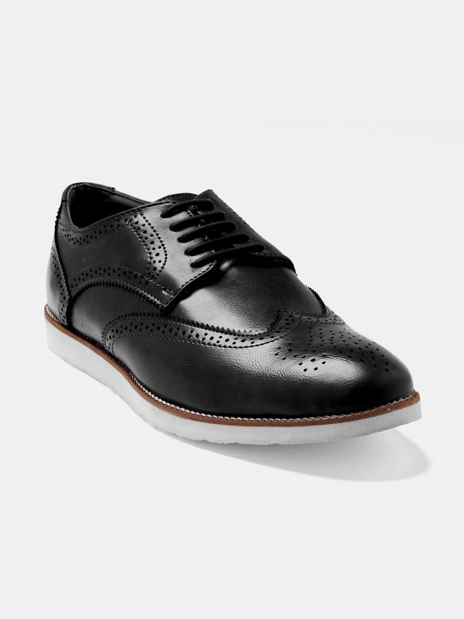 R&B Men Black Casual Shoes image number 2