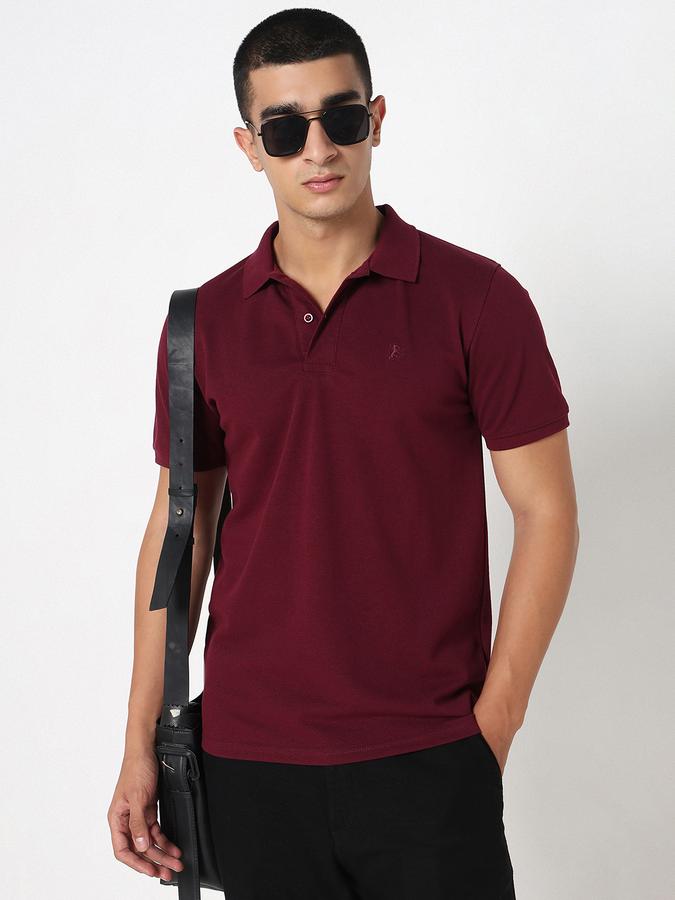 MENS Short Sleeves SOLID POLO WITH DTM EMBROIDERY- DRY FIT