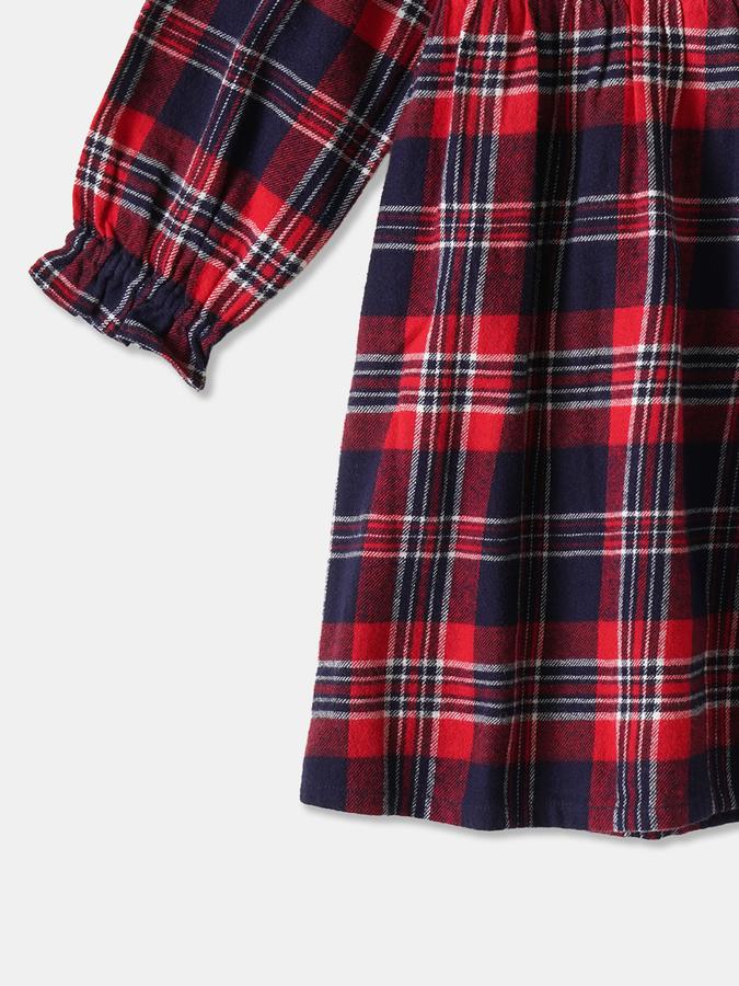 Girls Cotton Regular Fit Round Neck Printed Dress