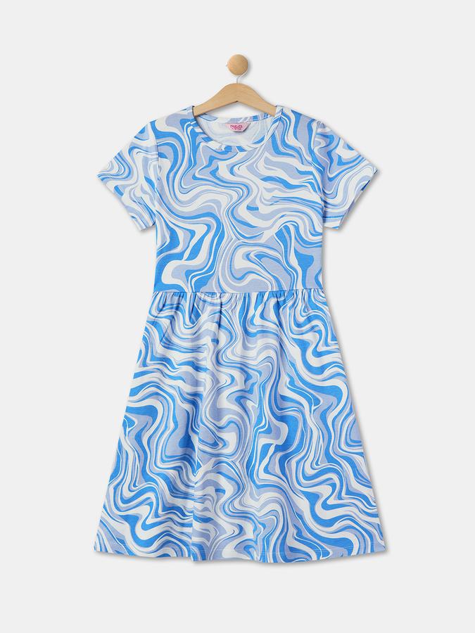 R&B Girl's All Over Printed Knit Dress