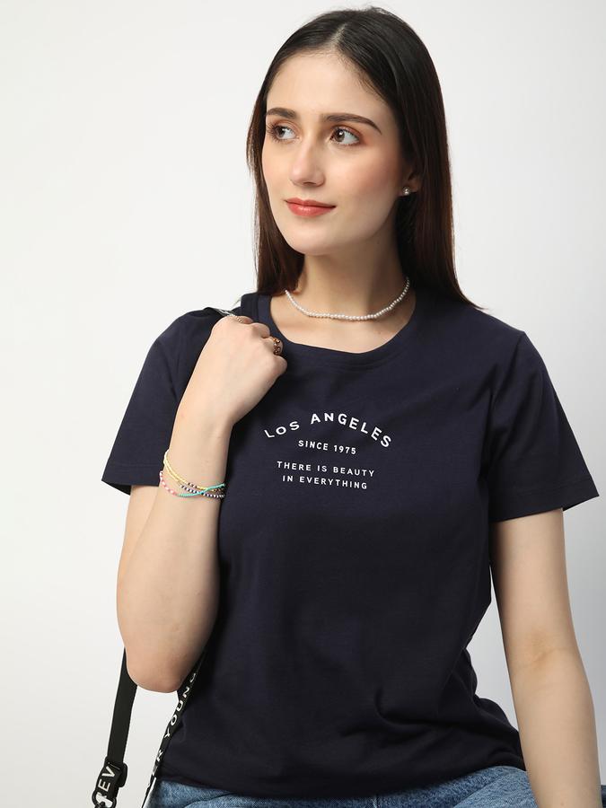 Graphic Print Women Round Neck T-Shirt image number 0