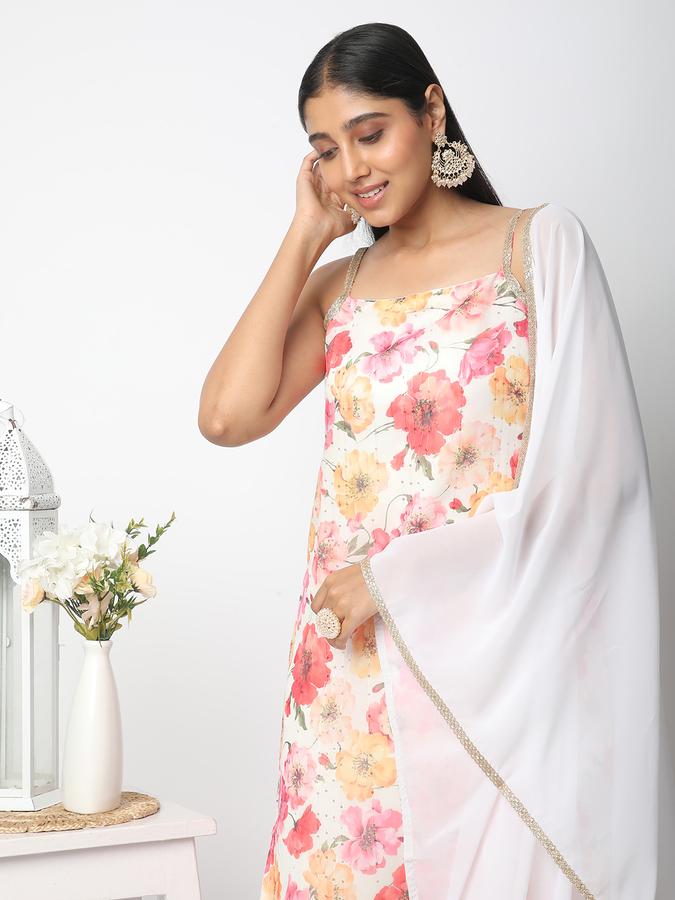 Women Polyester Printed Kurta and Palazzo Set