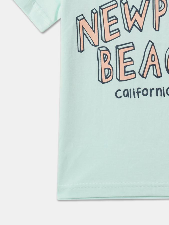 Boys Typographic Print Regular Fit Crew-Neck T-Shirt image number 3