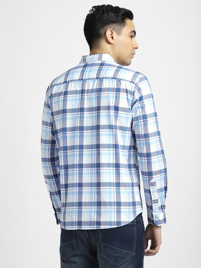 R&B Men's Blue Checked Shirt