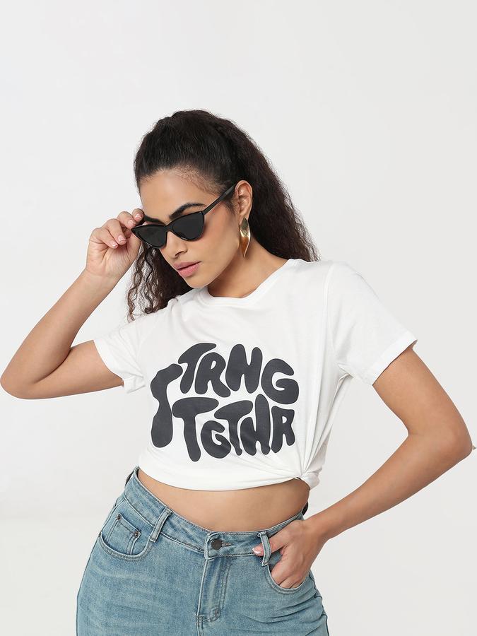 Printed T-Shirt with Crew Neck and Short Sleeves