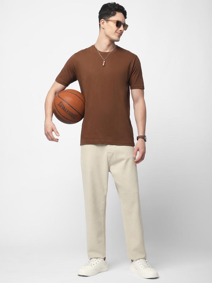 R&B MEN'S Solid T-Shirt with Crew Neck and Short Sleeves image number 1