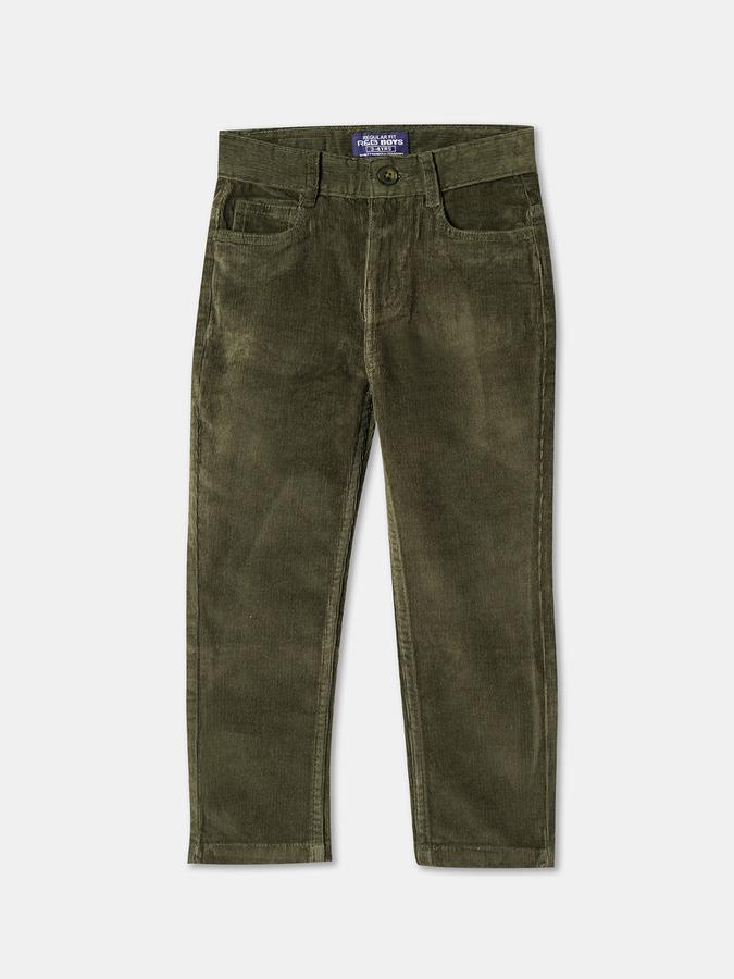 Boys Slim Fit Flat-Front Trousers image number 0