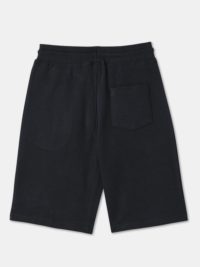 Boys Cotton Relaxed Fit Drawstring Waist Clean Hem Shorts