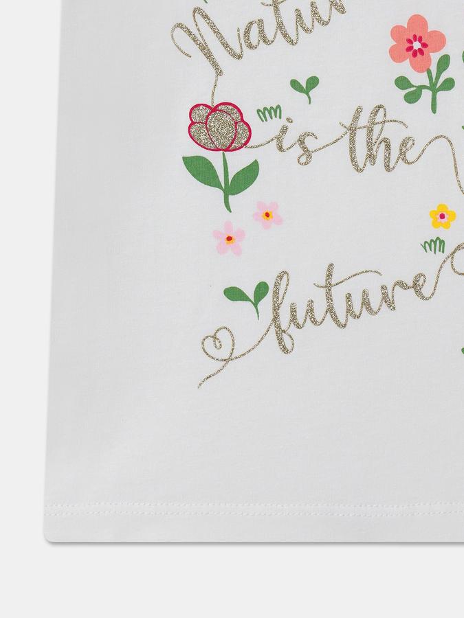 Girls Graphic Print Pure Cotton Regular T Shirt image number 3