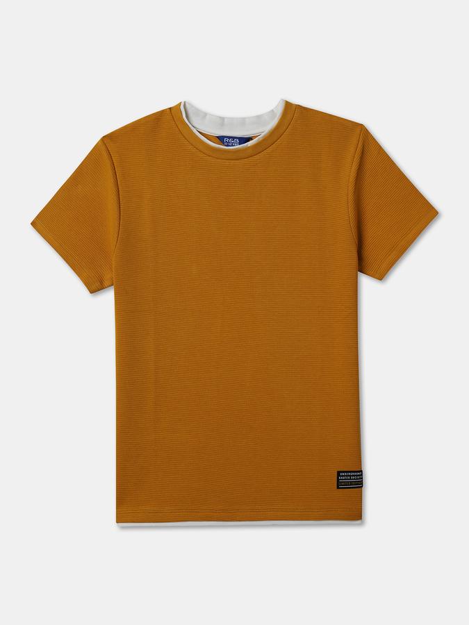 Boys Solid Pure Cotton Regular T Shirt