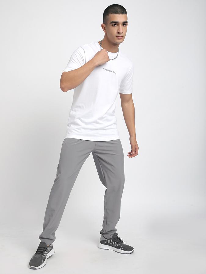 Men Cotton Regular Fit Crew Neck Typographic T-shirt