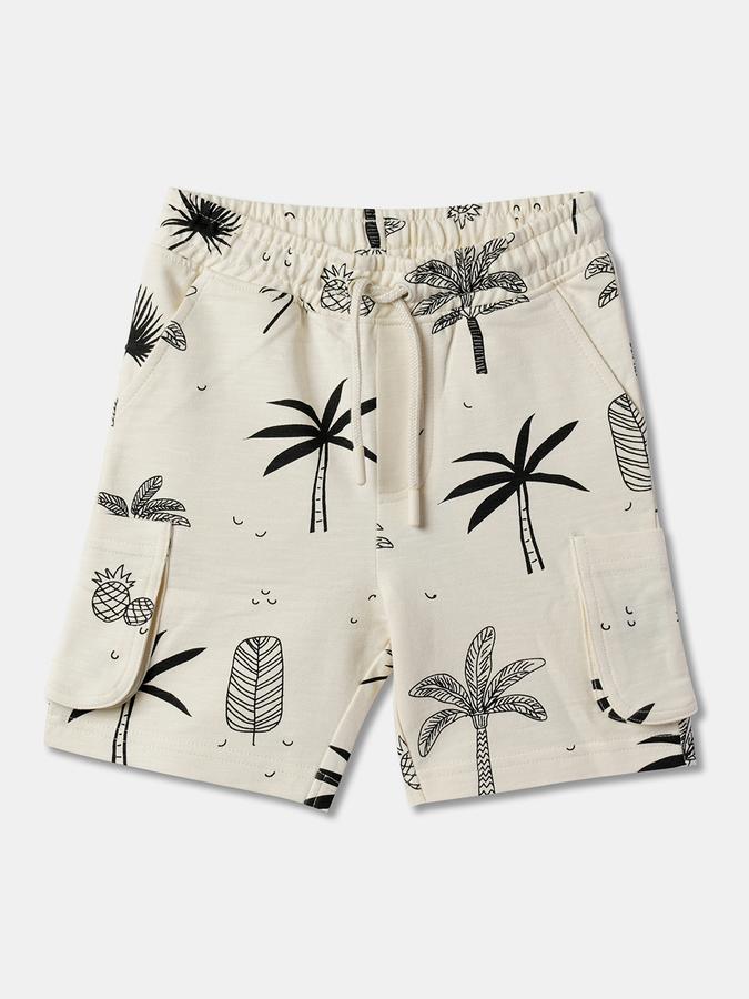 Boys Tropical Print Regular Fit Shorts image number 0