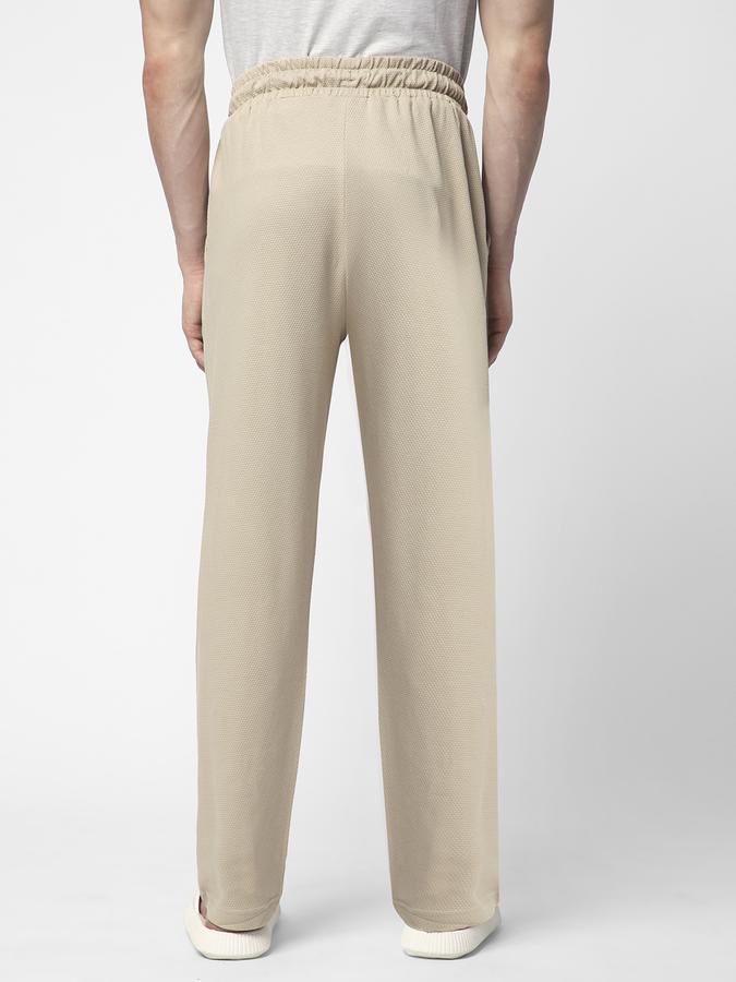 Textured Lounge Pants with Drawstring Waist image number 2