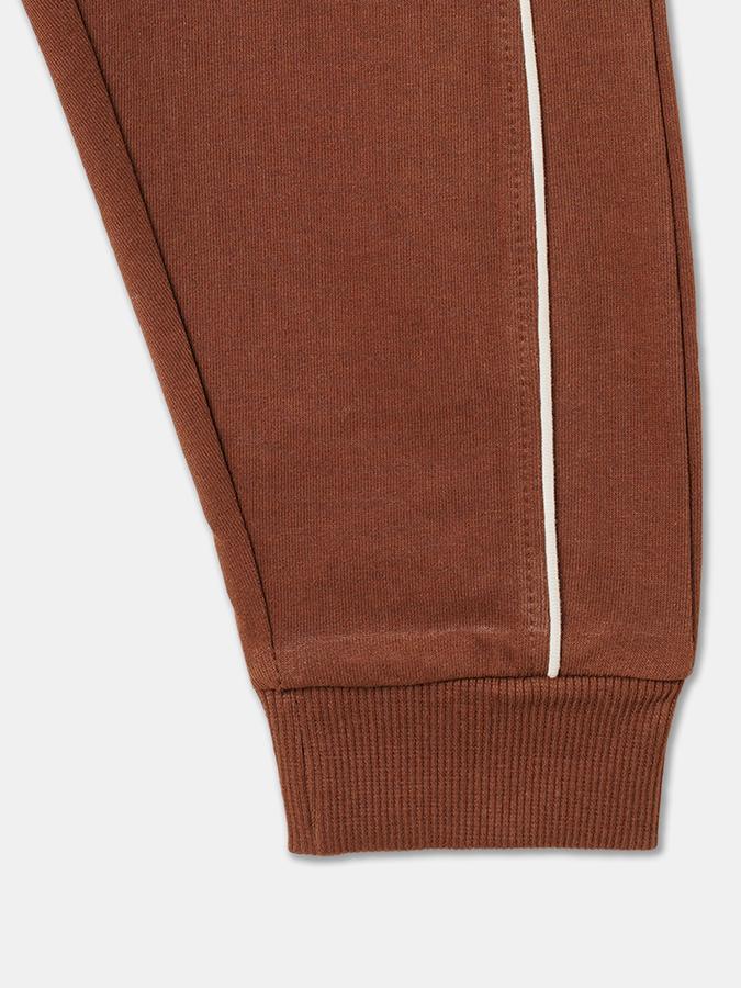 Boys Cotton Regular Fit Drawstring Waist Cuffed Hem Joggers