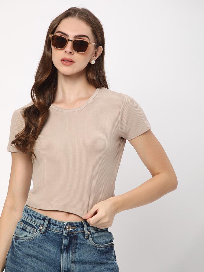 Women Slim Fit Crop Top image number 0