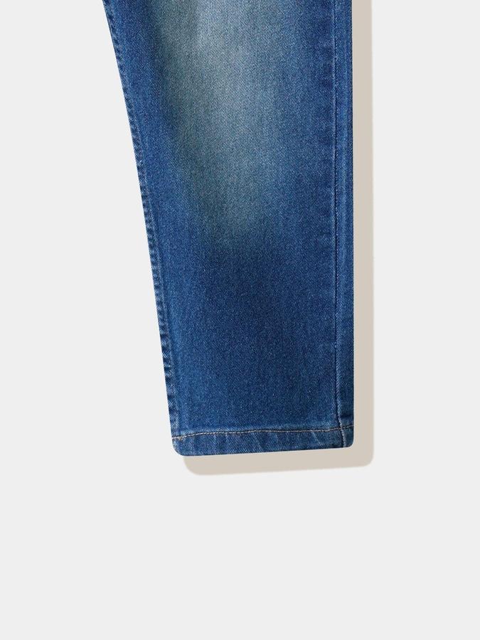 R&B Boys Dark Blue Regular Fit Mid-Rise Jeans