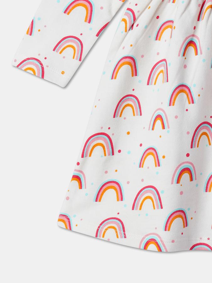 Girls Graphic Print A-Line Dress image number 3