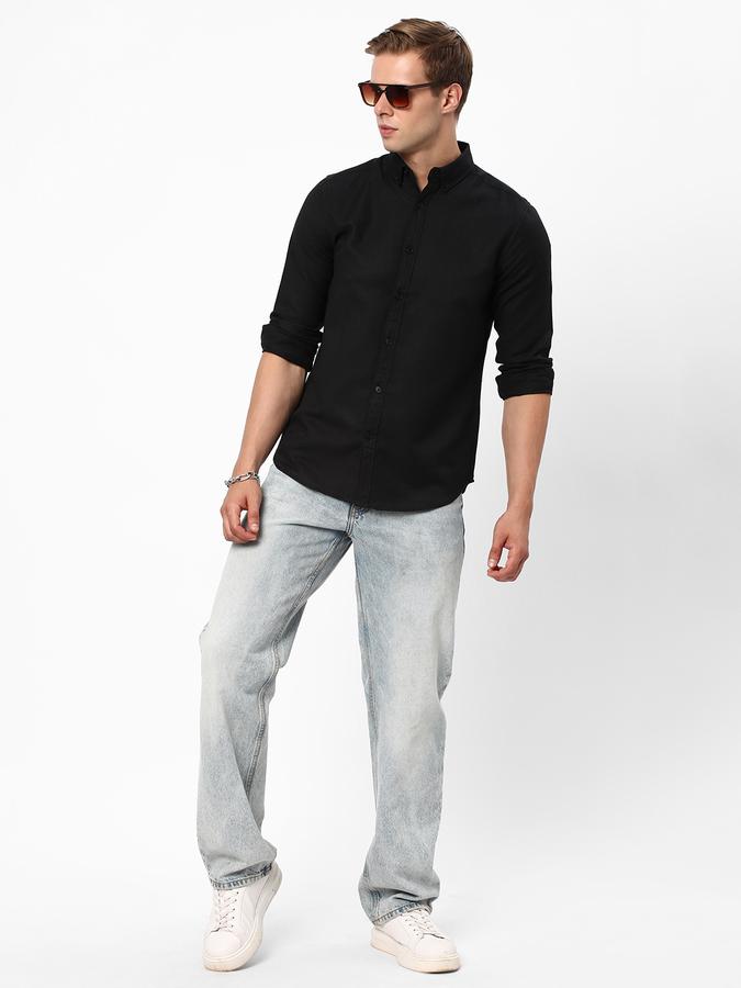R&B Men's Long Sleeve Casual Washed Shirt image number 1