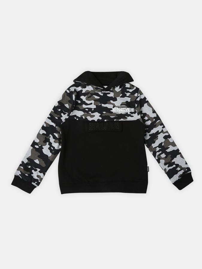 R&B Boys' Grey Printed Sweatshirt