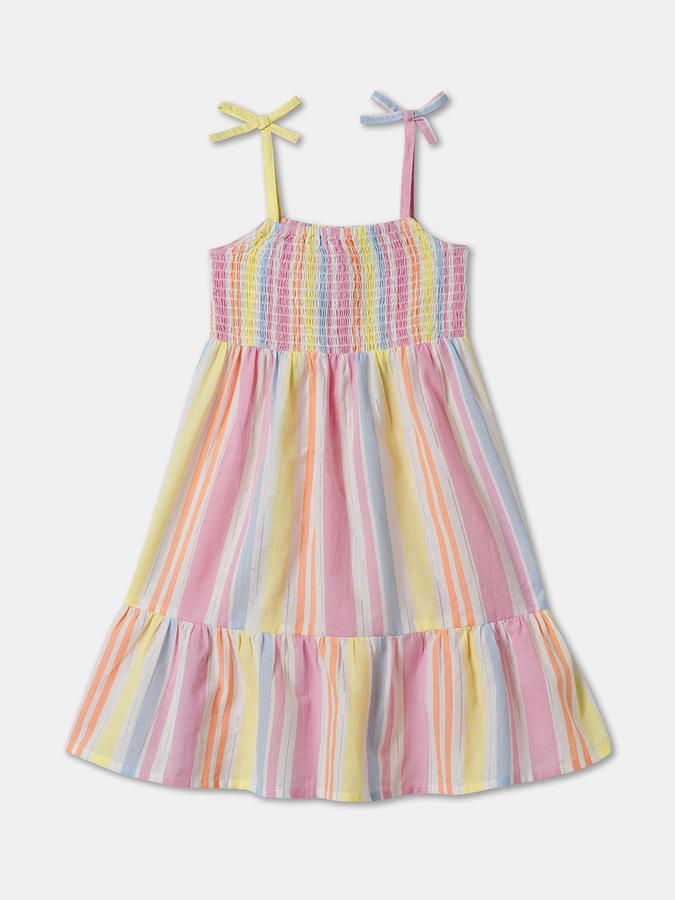 Girls Stripes Casual Dress image number 0