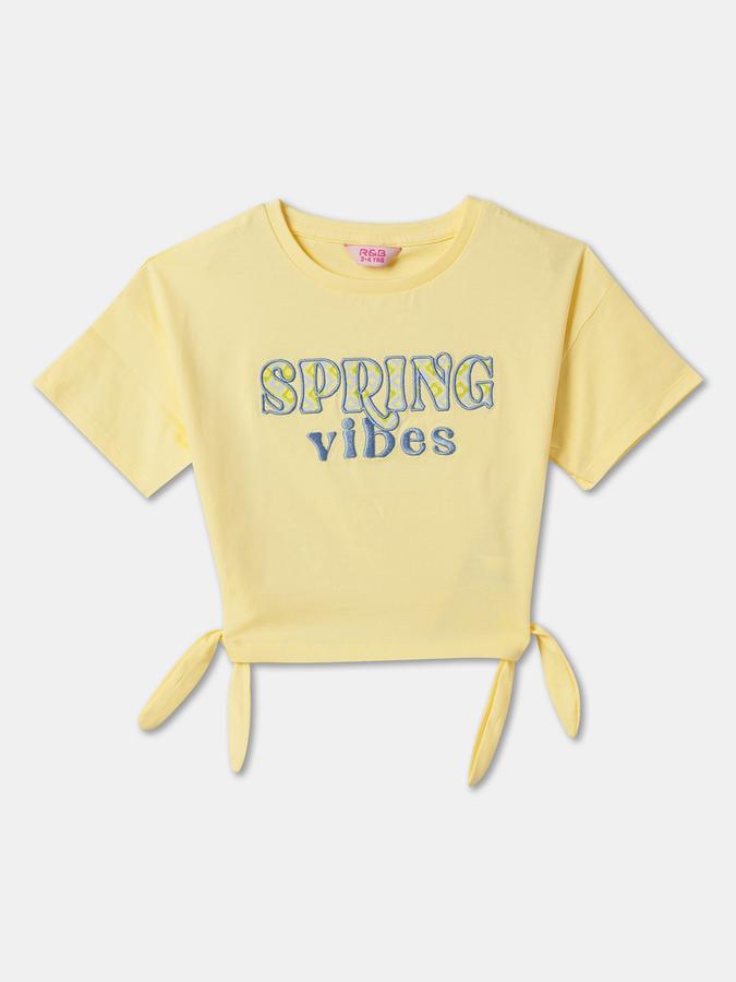 Girls Embroidered Regular Fit Top