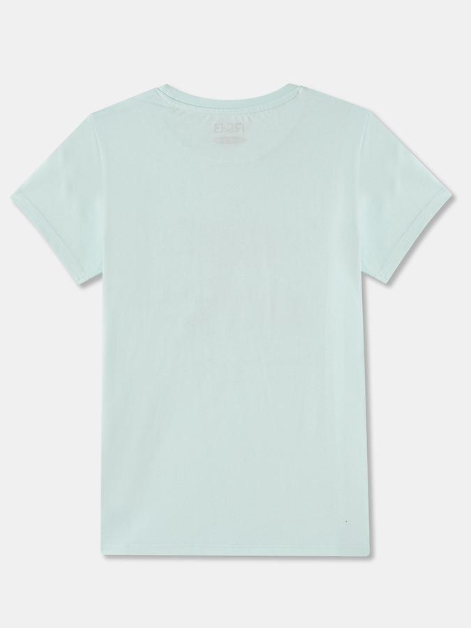 Printed T-Shirt with Crew Neck and Short Sleeves image number 1