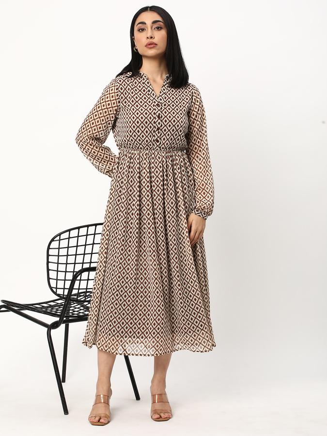Women Printed A-line Dress image number 1