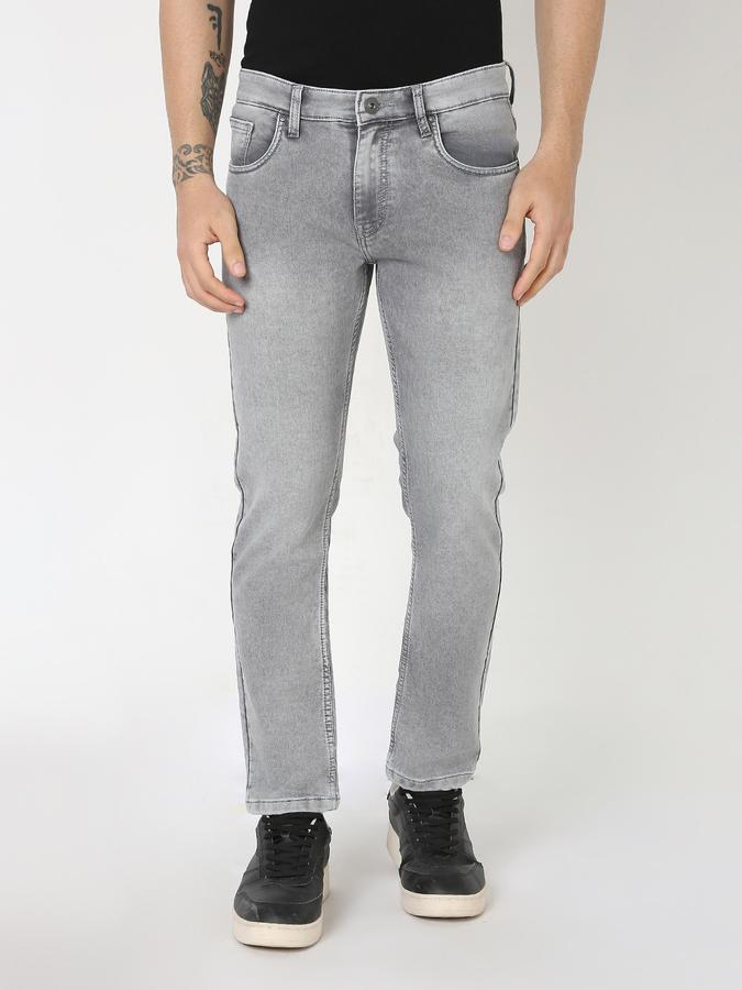 Men Cotton Slim Fit Mid Rise Clean Look Jeans