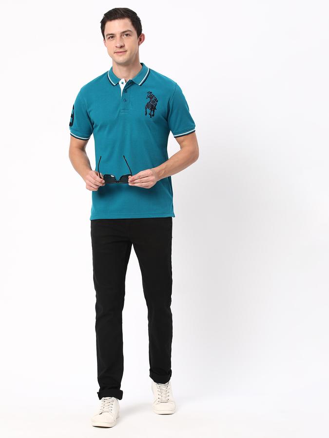 R&B Men's Chest & Sleeve Embroidered Polo image number 1