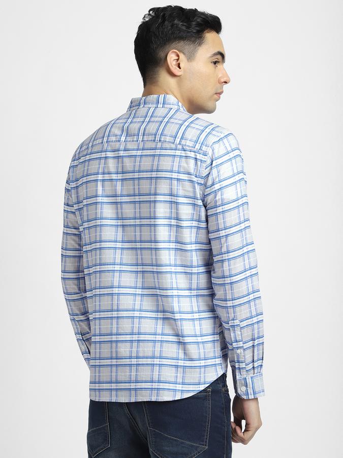 R&B Men's Blue Checked Shirt