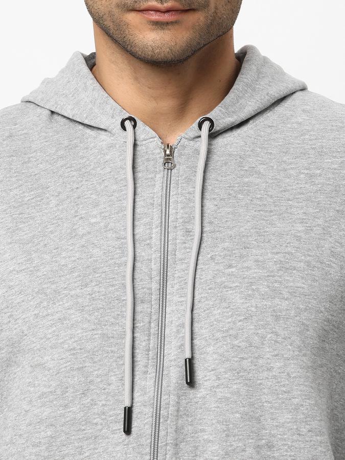 Men Cotton Regular Fit Hooded Jacket
