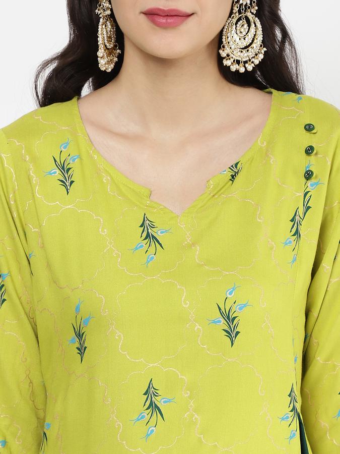 R&B Lime Women Kurtas image number 3
