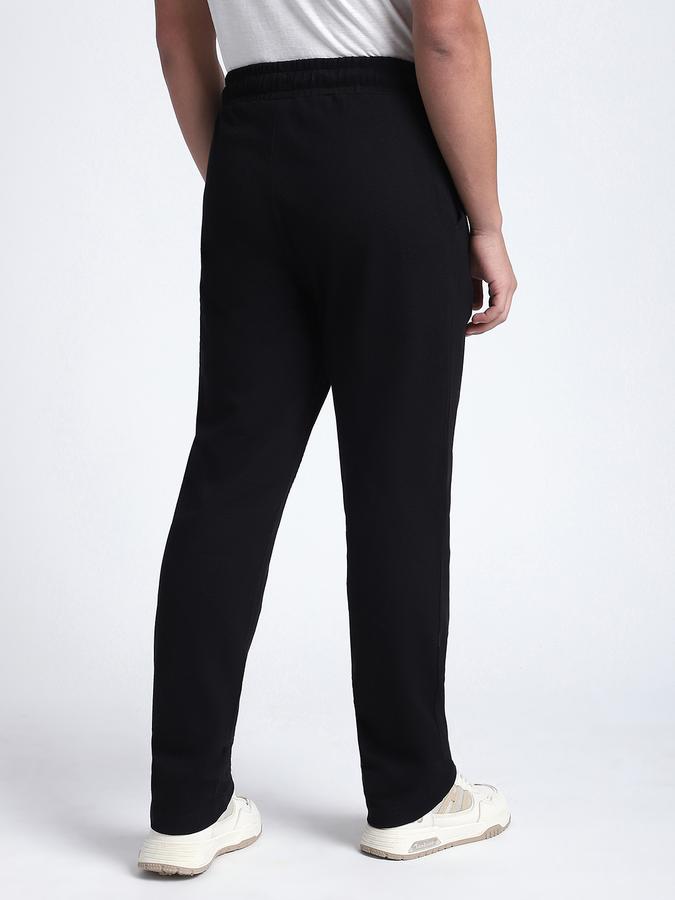 Men Cotton Regular Fit Drawstring Textured Pants