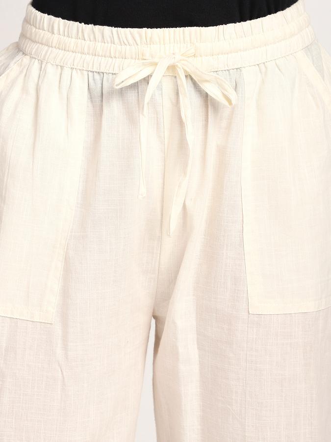 Women Cotton Regular Fit Mid Rise Solid Trousers