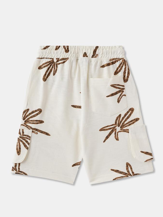 R&B Boys' Beige Printed Shorts