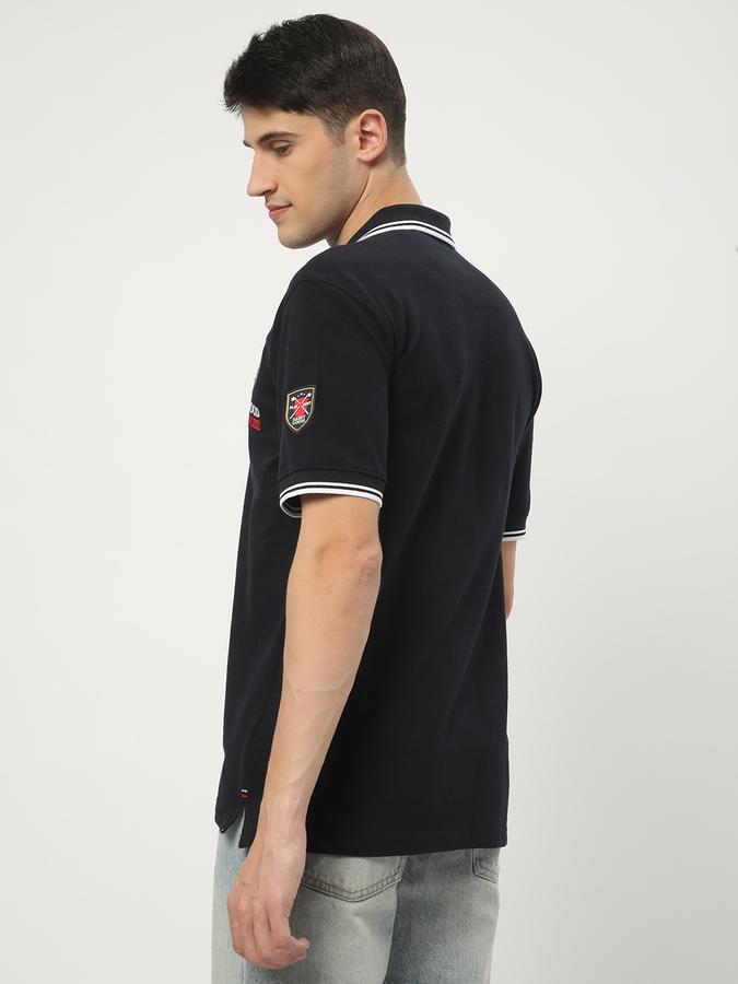 Men Typographic Print Regular Fit Polo T-Shirt image number 2