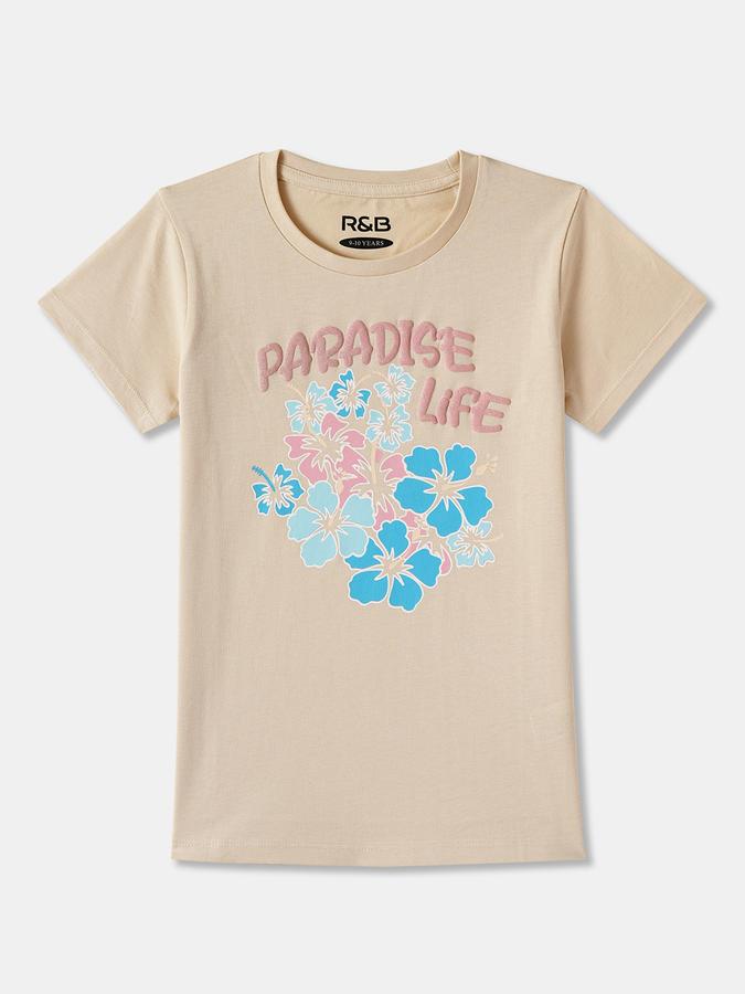 Girls Regular Fit Short Sleeve Crew Neck T-Shirt