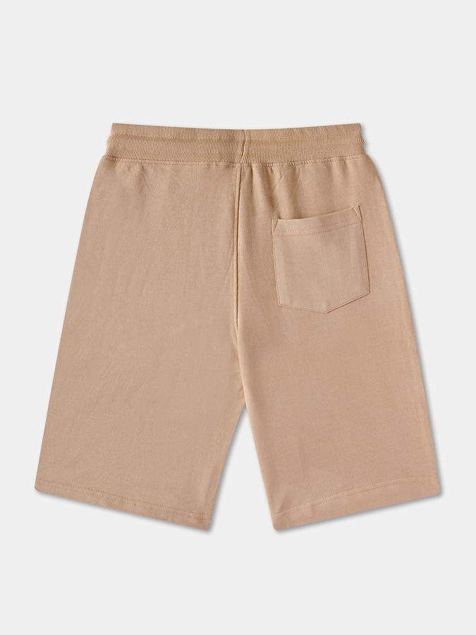 Boys Cotton Graphic Print Drawstring Waist Clean Hem Shorts