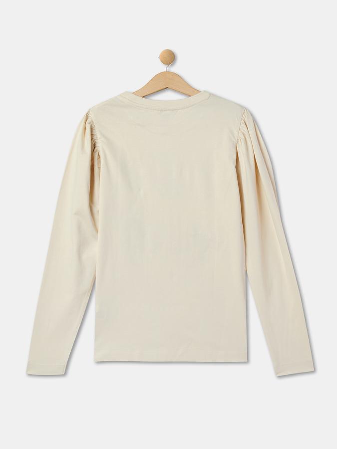 Girls Typographic Print Round-Neck Top image number 1
