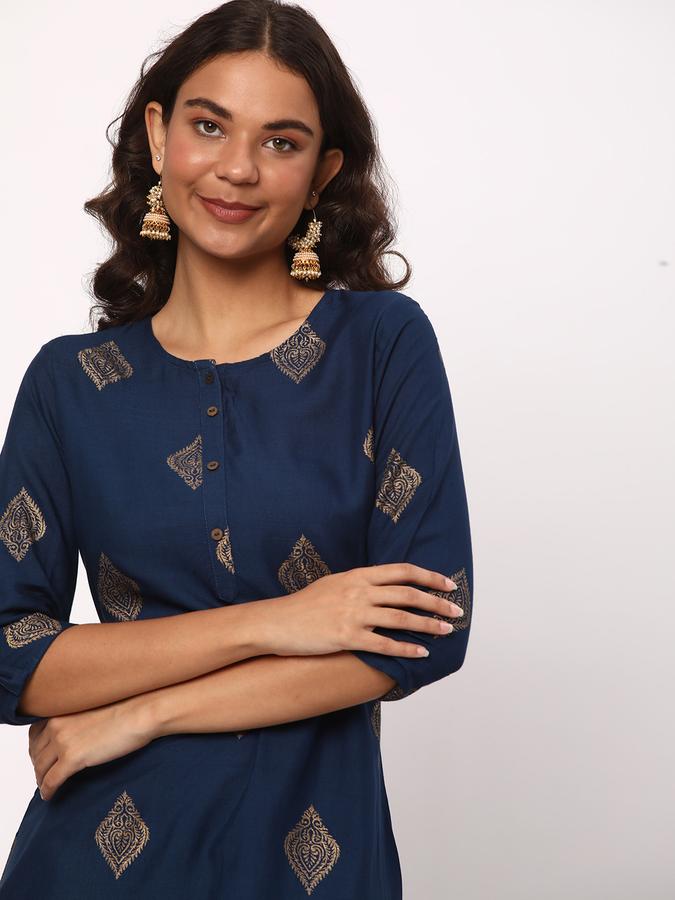R&B Women Blue Kurtas image number 0
